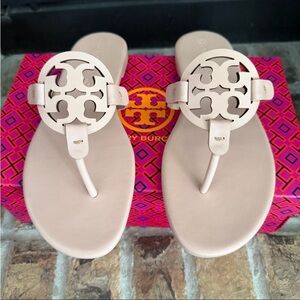 New Tory Burch Miller Sandals light sand